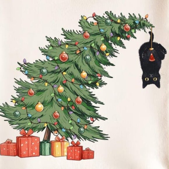 Funny Cat Christmas Shirt, Christmas Meowy Shirt - Picture 2 of 4